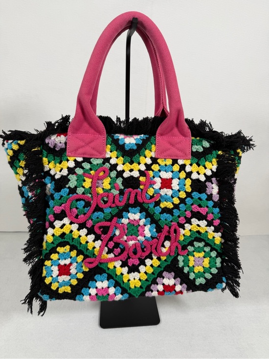 Handbags - Saint Brarths Pink-Accent Crochet Tote Bag